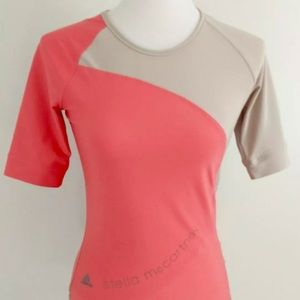 ❌SOLD❌ Stella McCartney x Adidas Running Top Womens S Stretch Activewear Coral